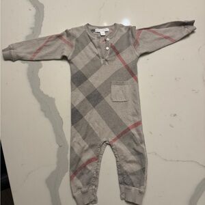 Burberry Kids One Piece - Cream and Gray Plaid
